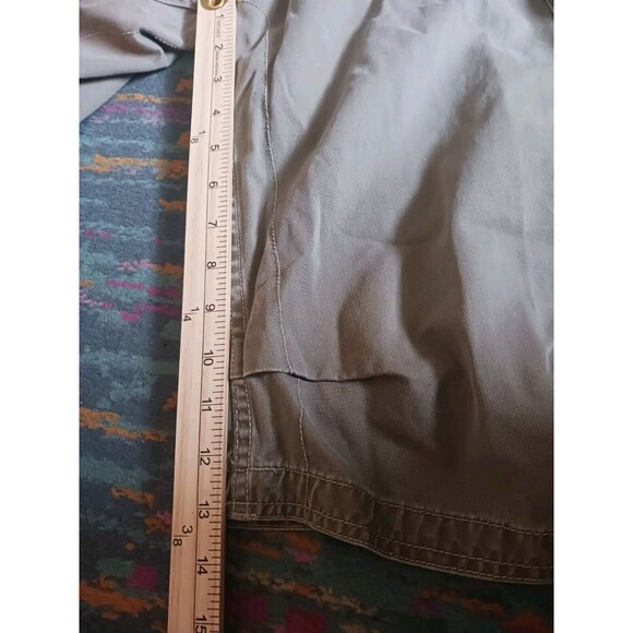 Nautica Jeans Co Cargo Shorts Mens 36 Light Brown Long Y2K Utility Pockets Baggy - Picture 9 of 10